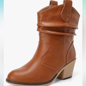 BACIA Women's Cowgirl Boots Mid-Calf with Pull-on Tabs/size 9.5